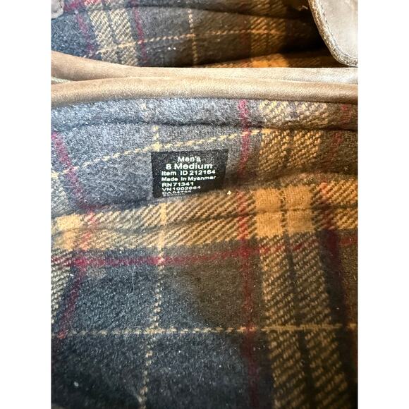 LL Bean Handsewn Leather Slippers Flannel Lined 8 - Picture 7 of 7